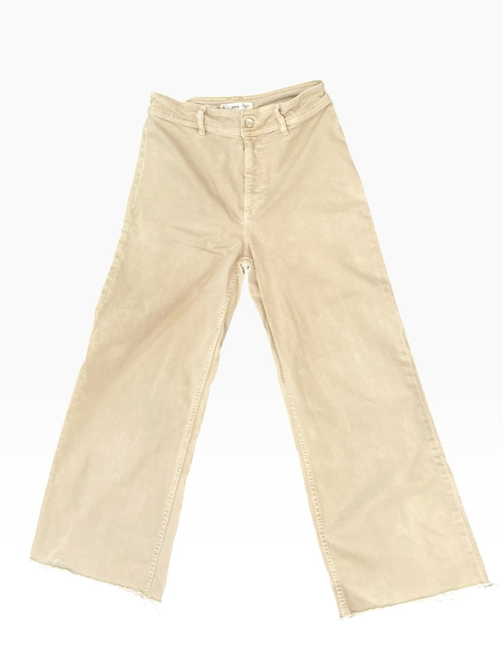 MNG Beige Wide-Leg Pants Sz 8
